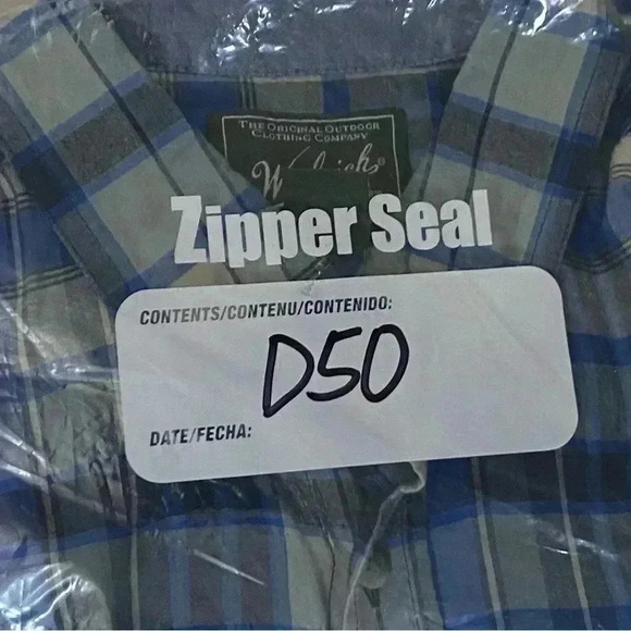 Woolrich men blue button up  short sleeve shirt size XL casual plaid checkered - Picture 9 of 9
